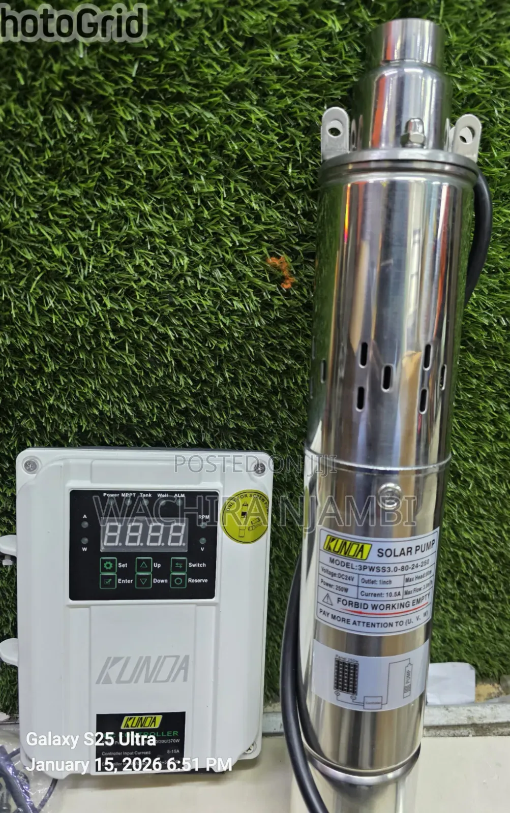 Kunda Solarpump 80metres by 250watts
Comes With Control Box