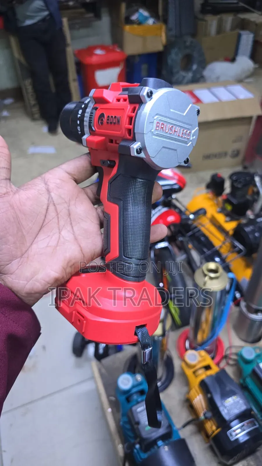 Now in Stock 
24v Edon Brushless Drill With Hammer Fuction