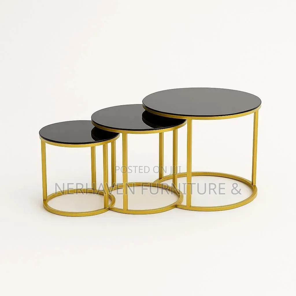 Marble Table – Nesting Stools Contemporary Side Table Set for Home