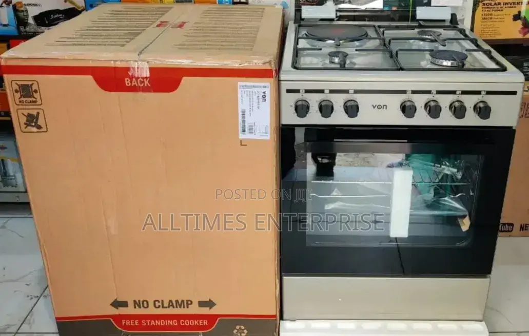 Von 60*60cm 3g+1e Standing Cooker With Electric Oven