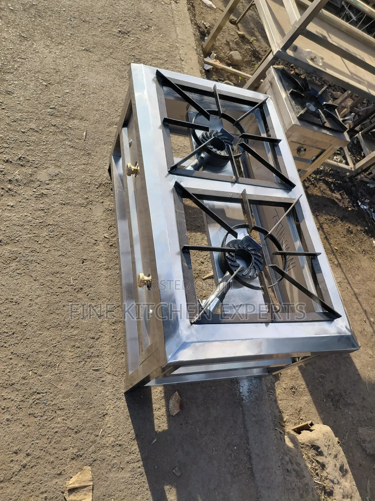 2 Burners Cooker Stainless Steel.