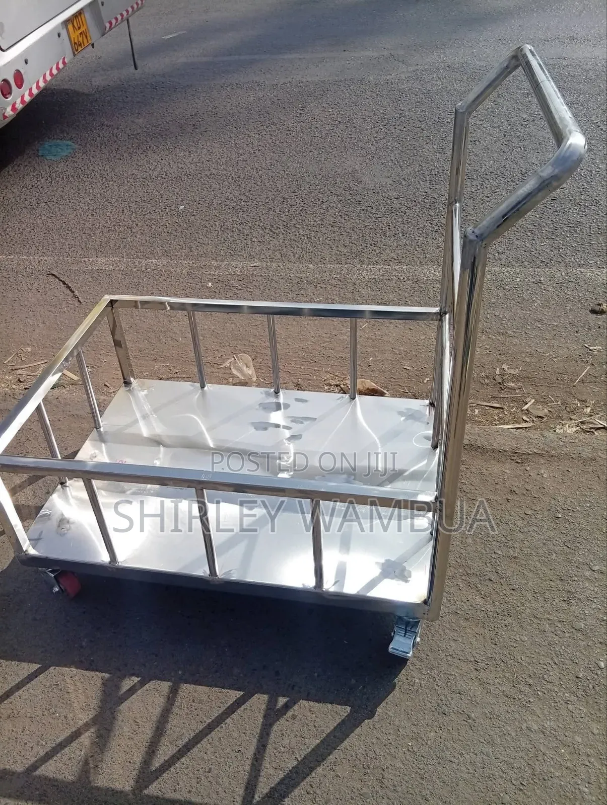 Stainless Steel Luggage Trolley