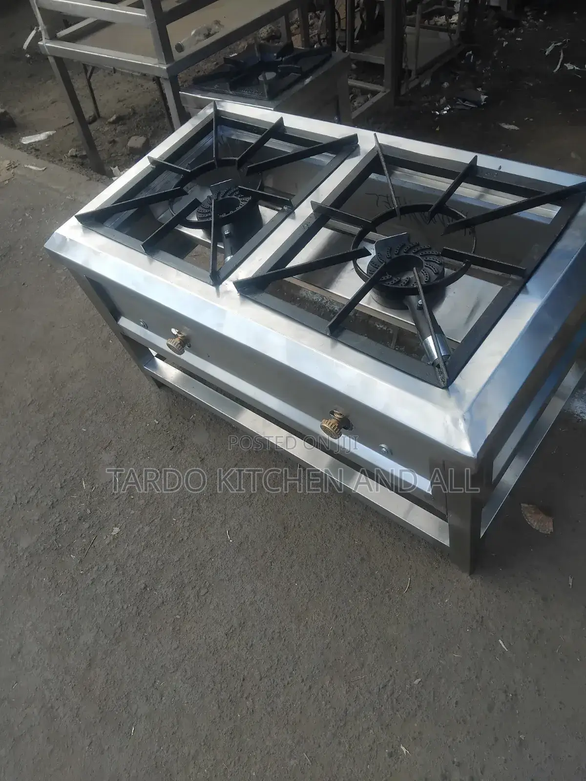 Two Burner Stainless Steel Jiko