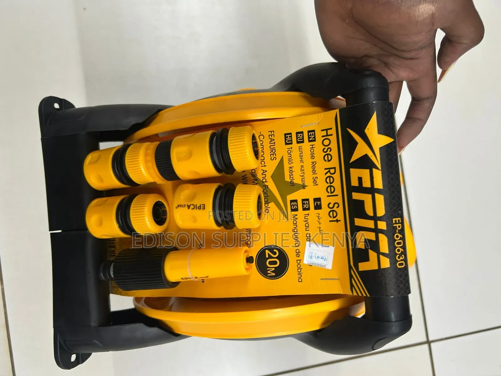Hose Pipe Hose Reel Set 20 Metres Watering Garden Connectors