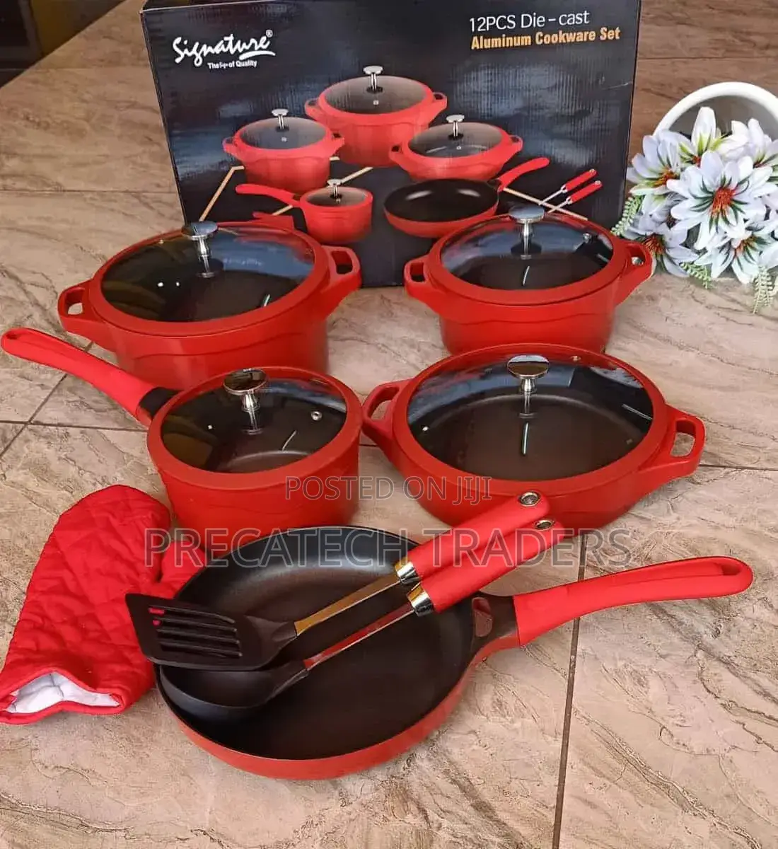 12 Pieces Signature .Nonstick Cookware.