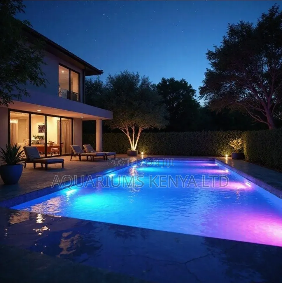 Swimming Pool With Good Ambient Lighting , Construction Contractor