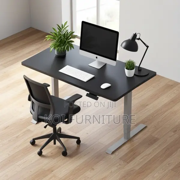 Office Desk : Koi Single Motor Electric Height Adjustable Desk