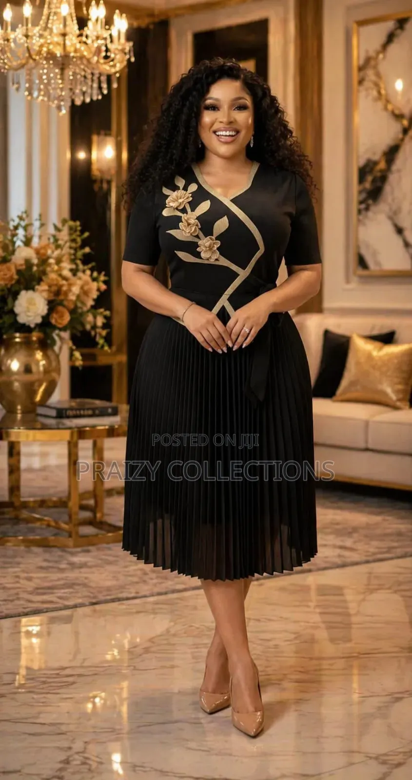 Classy Midi Miyaki Dress