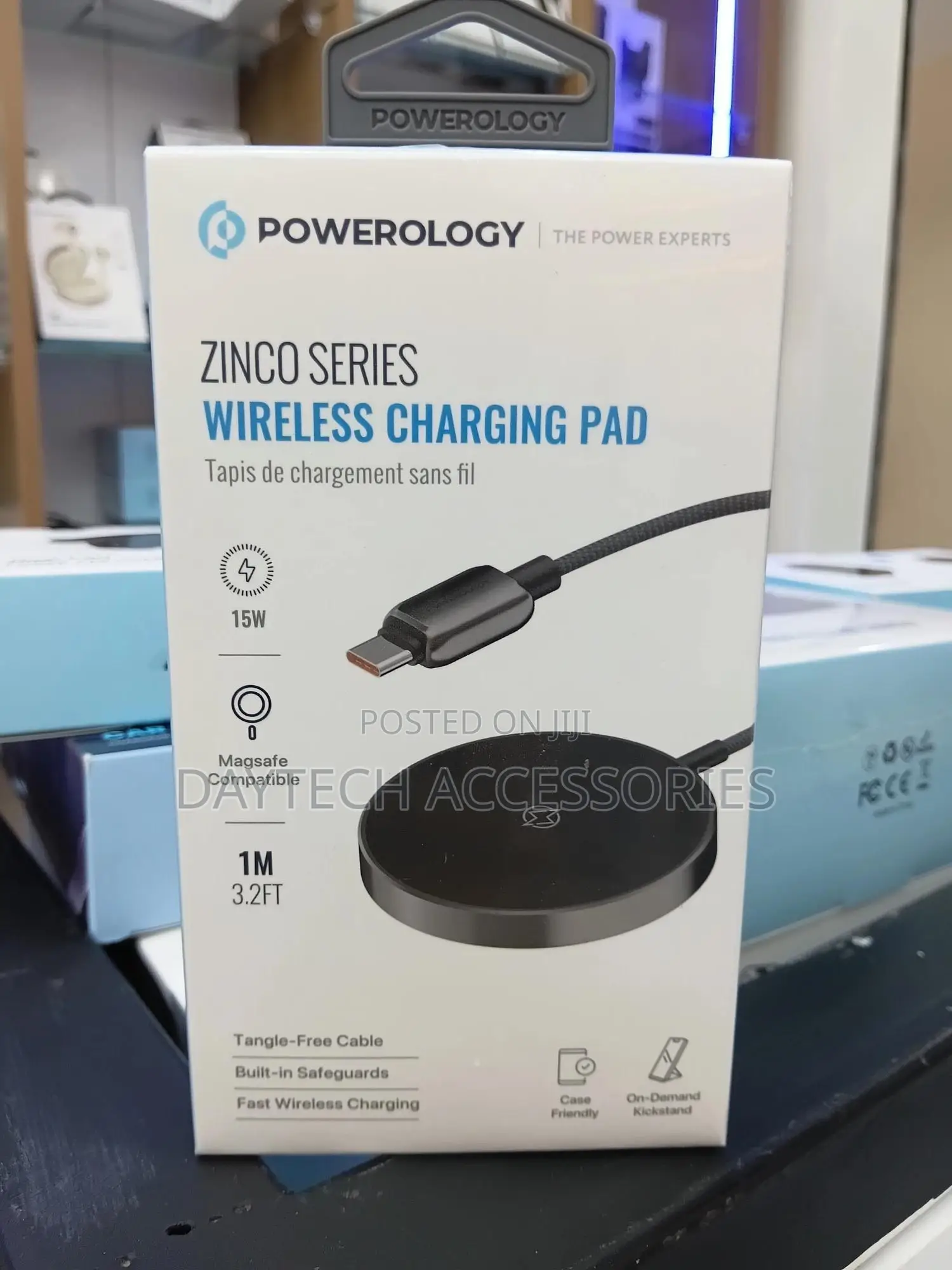 Powerology Zinco Series Wireless Charging Pad (Model Pwc99dgy).