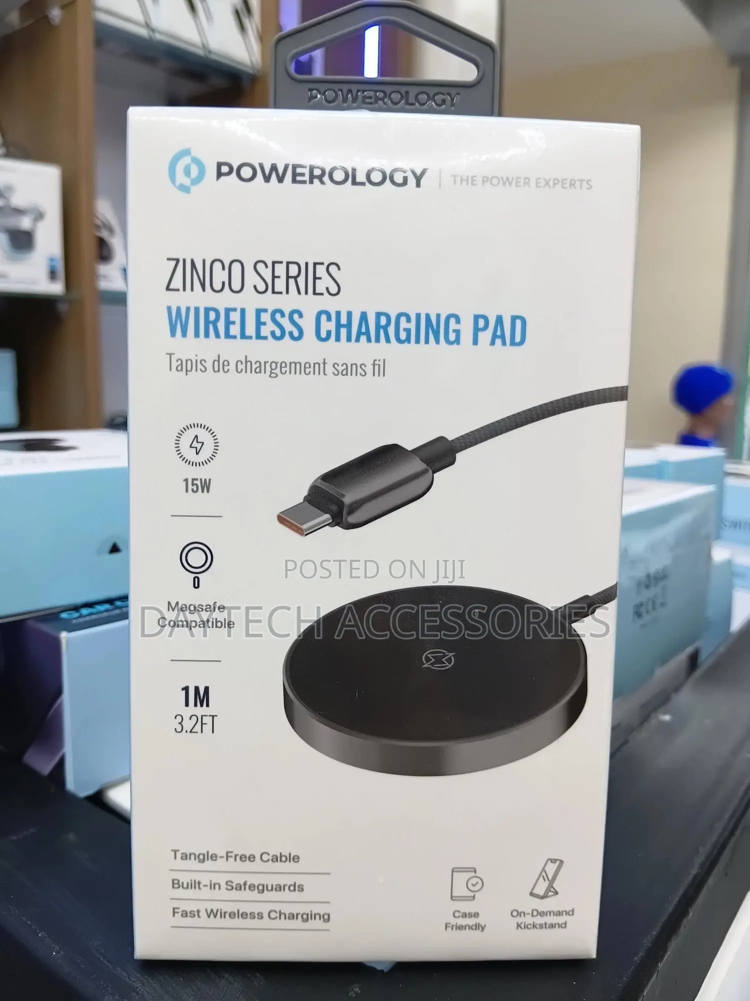 Powerology Zinco Series Wireless Charging Pad (Model Pwc99dgy).