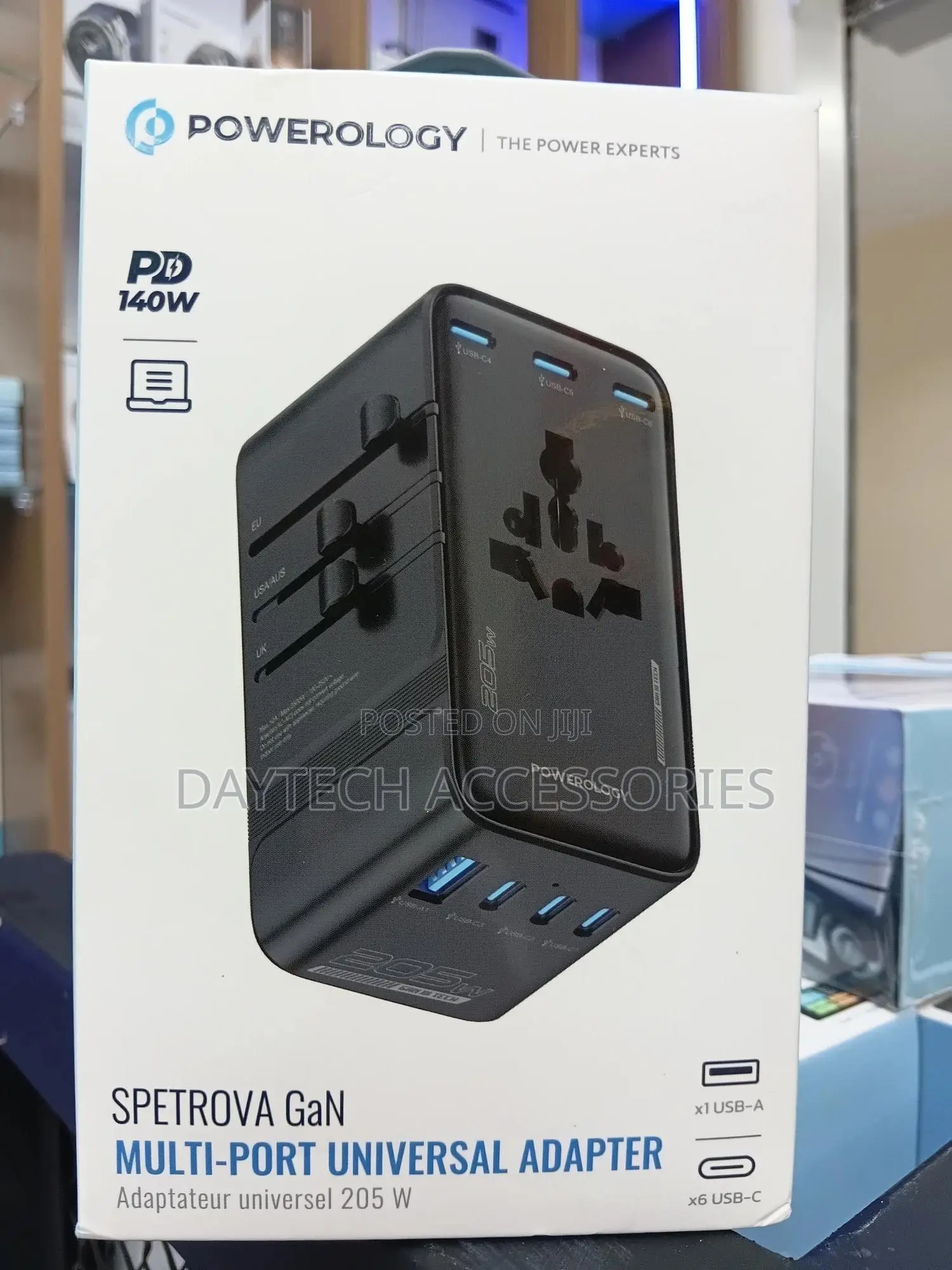 Powerology Spetrova Gan Multi-Port Travel Adapter 140wpd