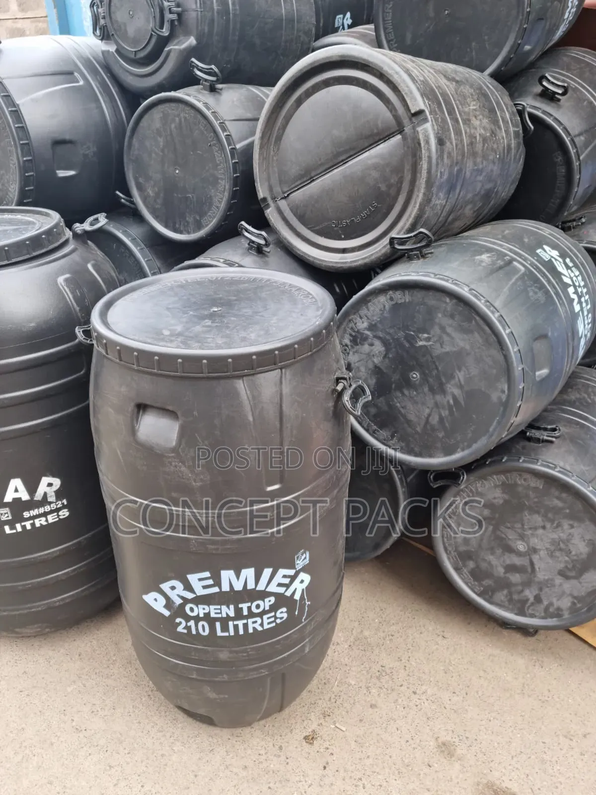 210 Litres Open Top Tank Black