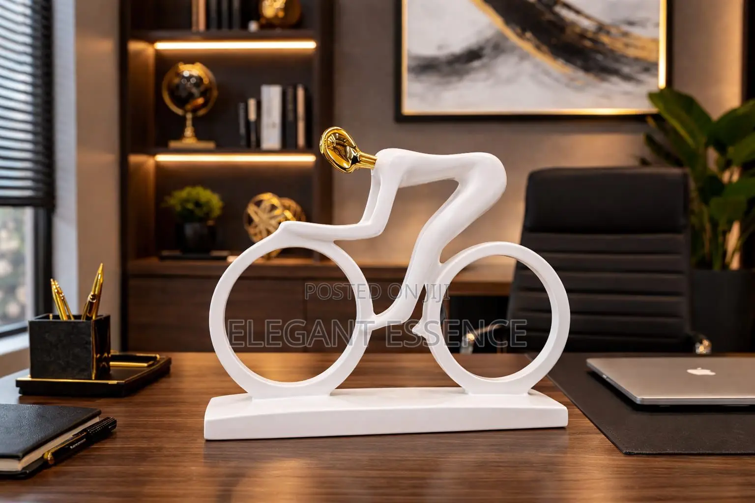 Handmade Biker Resin Figurine for Home Decoration