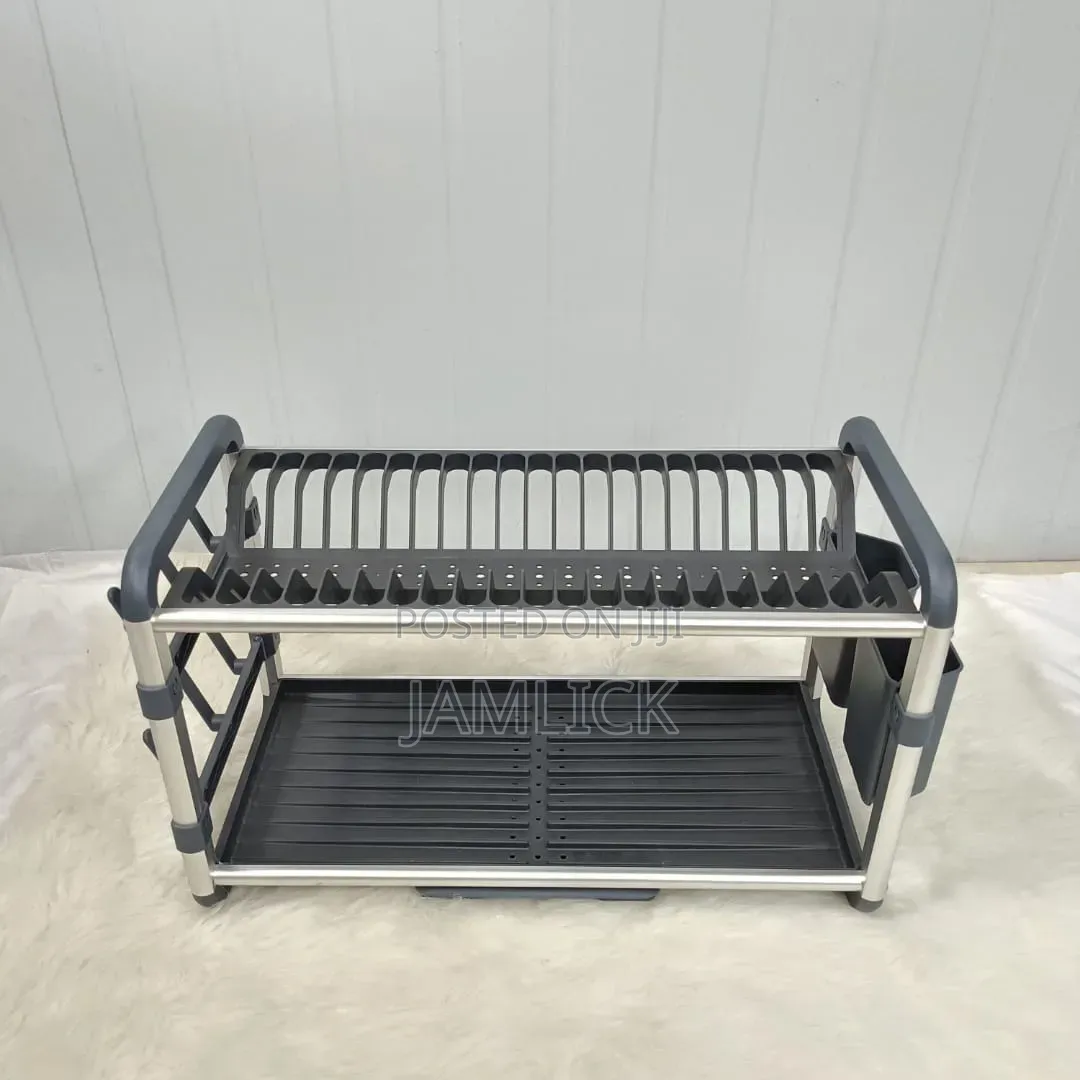 Premium 2-Tier Aluminium Dish Drainer –Av