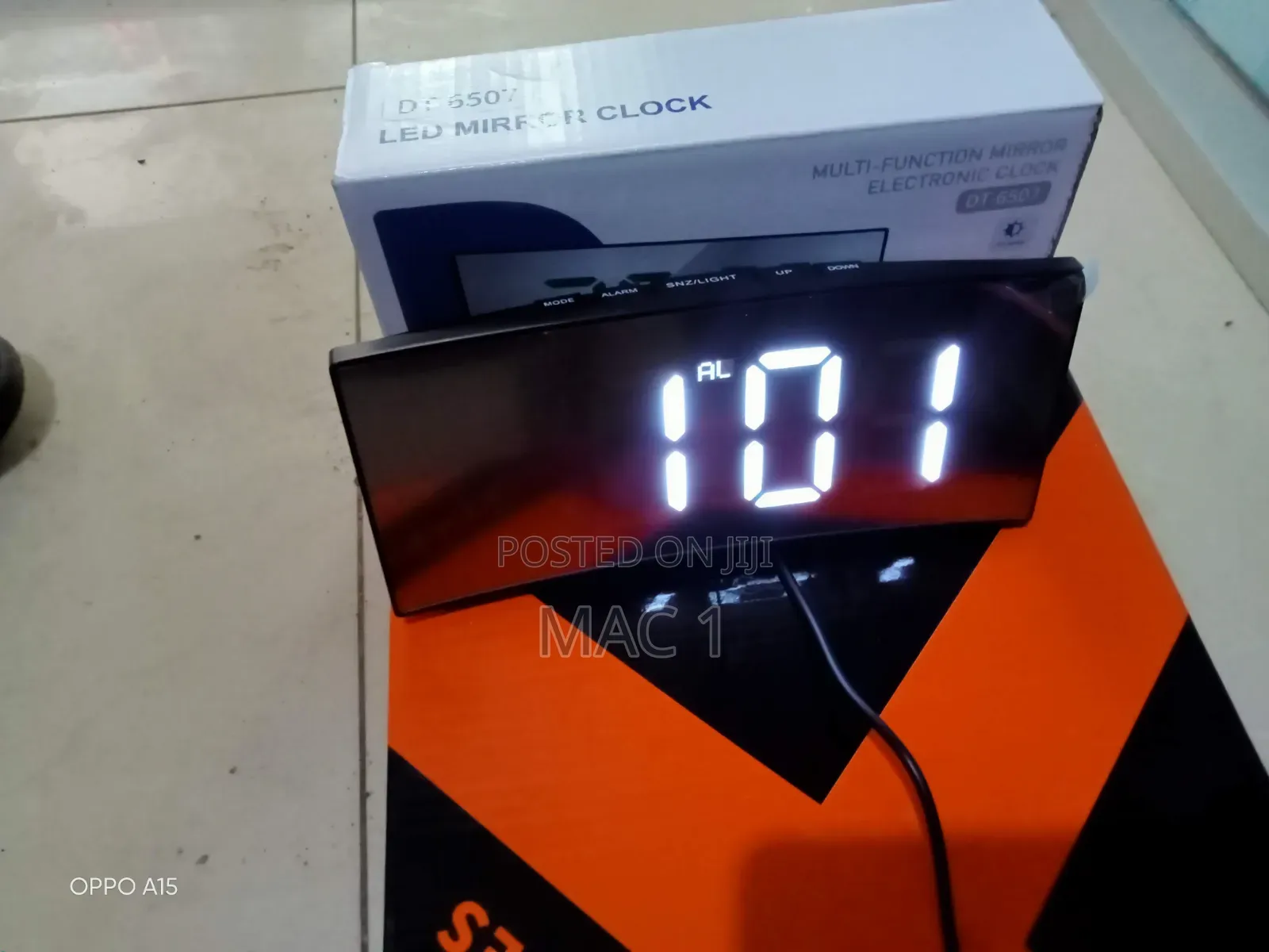 Curved Large Screen Led Mirror Alarm Clock - Digital Desk Clock