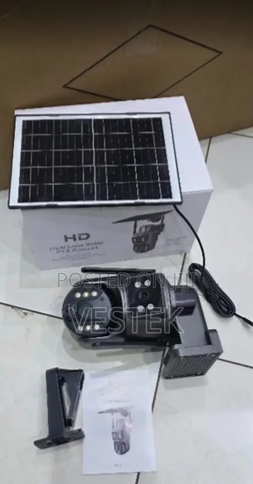 Solar Powered Dual Lens Wifi PTZ CCTV Camera Audio+Colored