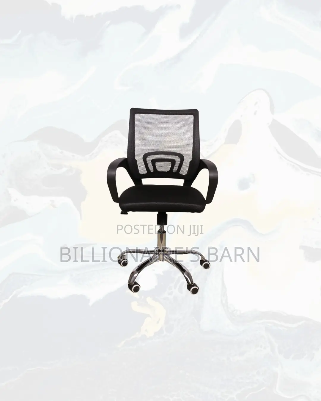 Secretarial Mesh Office Chair Ergonomic Fabric Seat With Lumbar