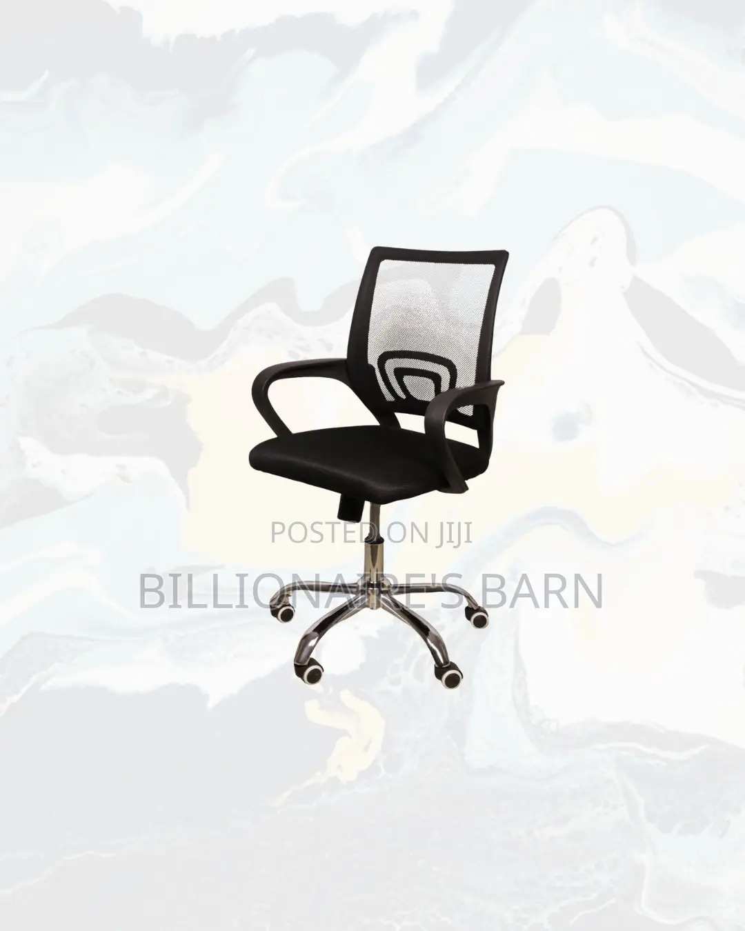 Secretarial Mesh Office Chair Ergonomic Fabric Seat With Lumbar
