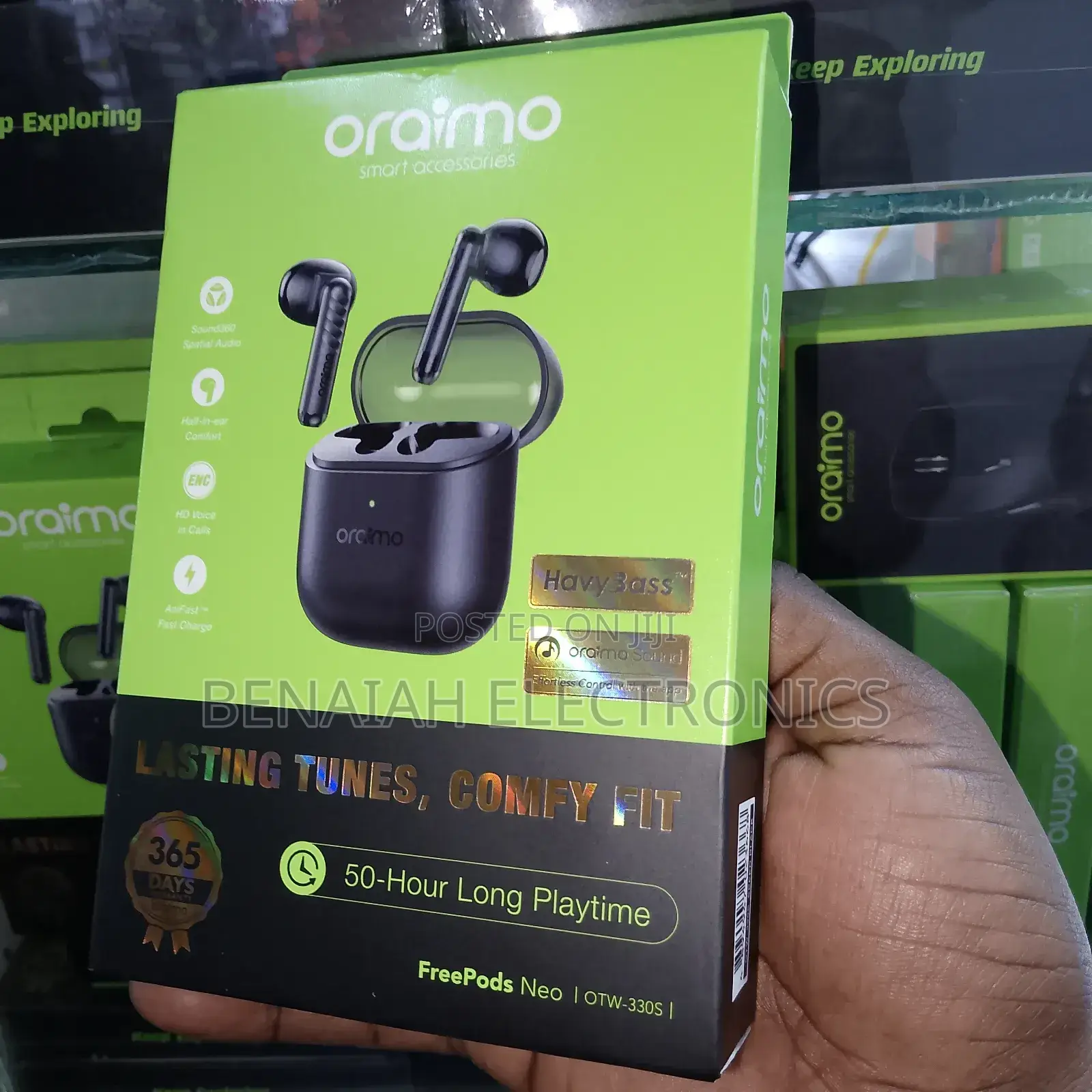 Oraimo Space Buds With Active Noise Cancellation for Classic Sound