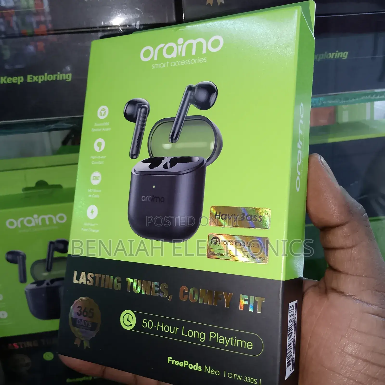 Earbuds, Classic Oraimo Professional Earbuds,50 Hours Play Time