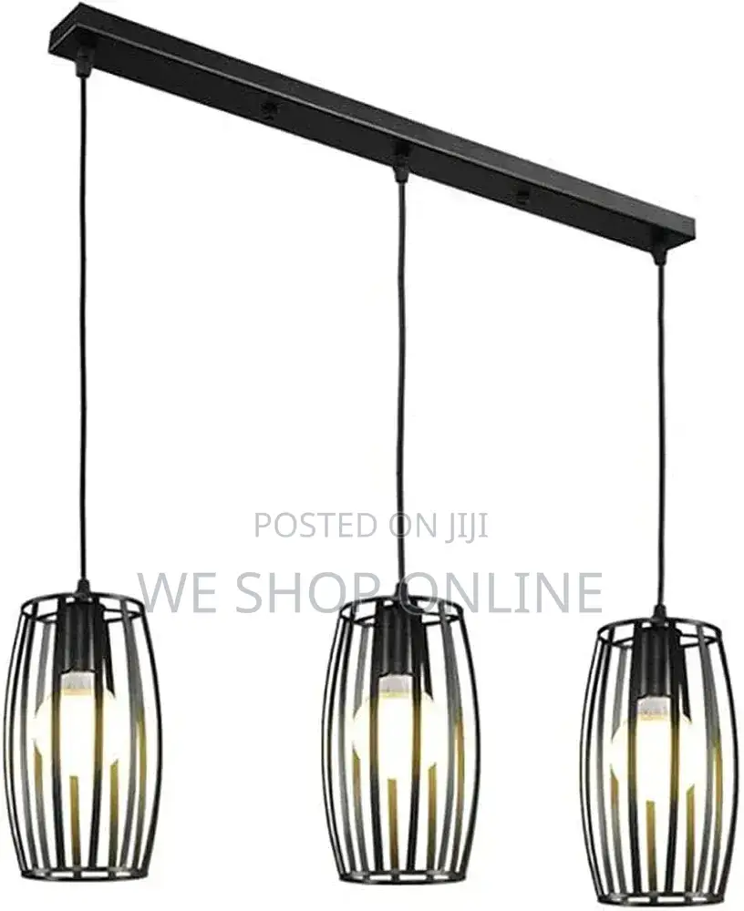 3 PCS Metal Cage Pendant Lights