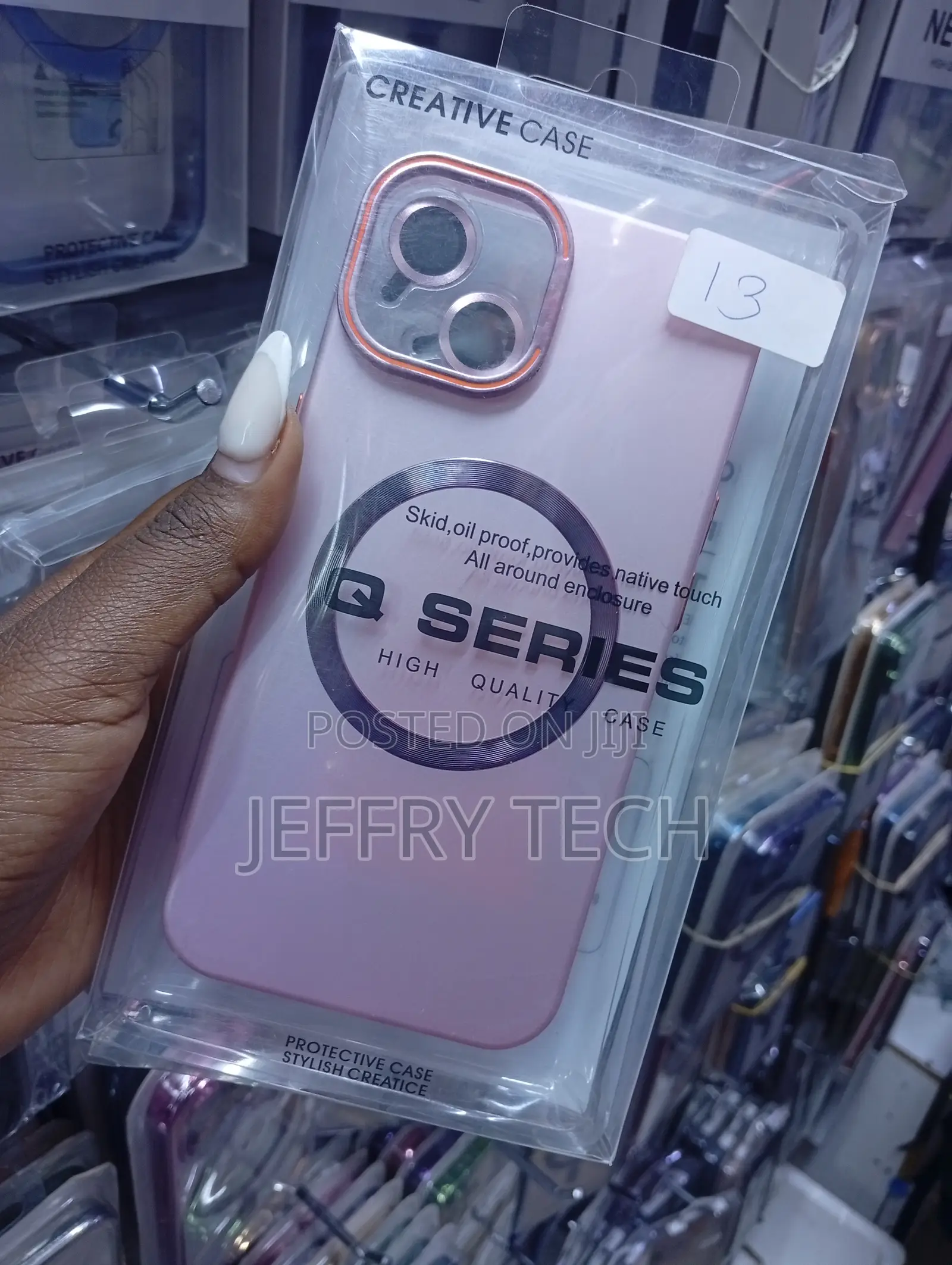 Pink "Q Series" Protective Case With Camera Lens Protection