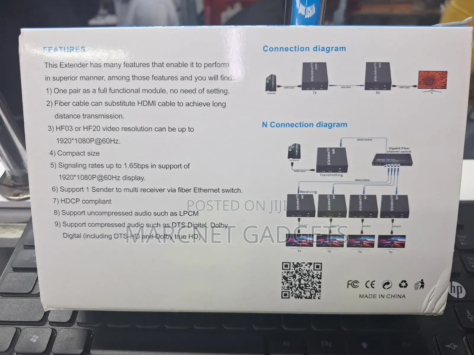 20km Hdmi Fiber Extender Over TCP/Ip Reciver