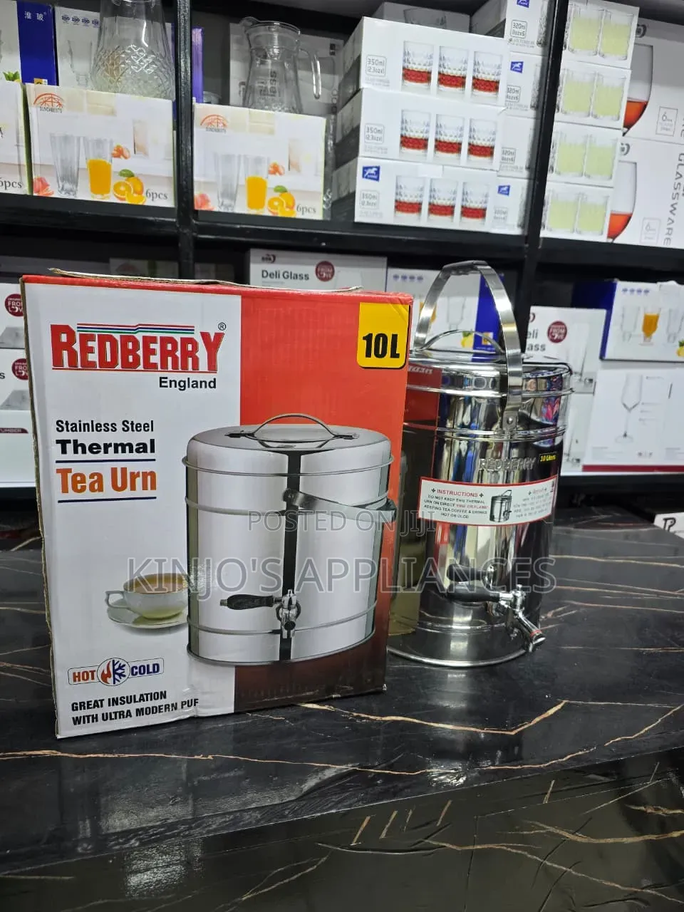 10litres Redberry Stainless Steel Tea Urn