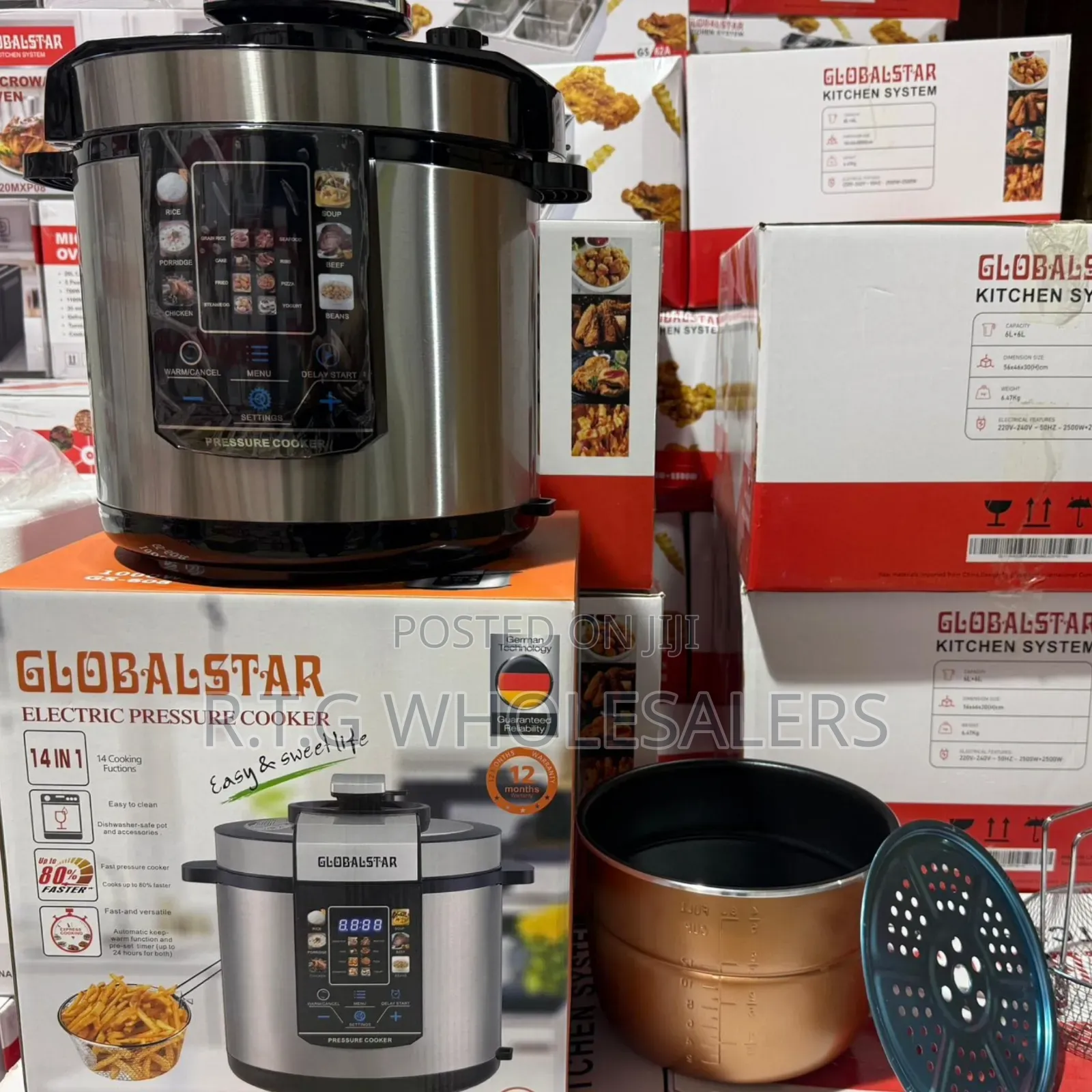Globalstar 6l 14-in-1 Electric Pressure Cooker Multi Cooker
