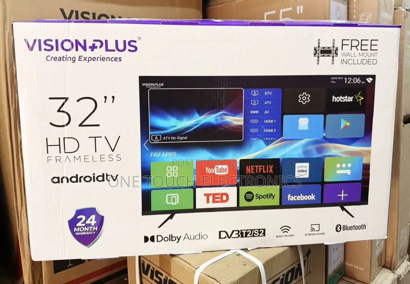 Vision Plus 32′′ Frameless Smart Android Led Tv – Vp8832