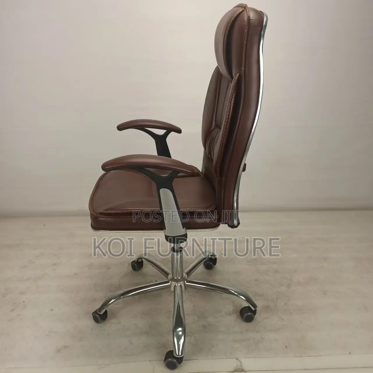 Office Chairs; Brown Leather Reclining Executive Office Desk Chairs