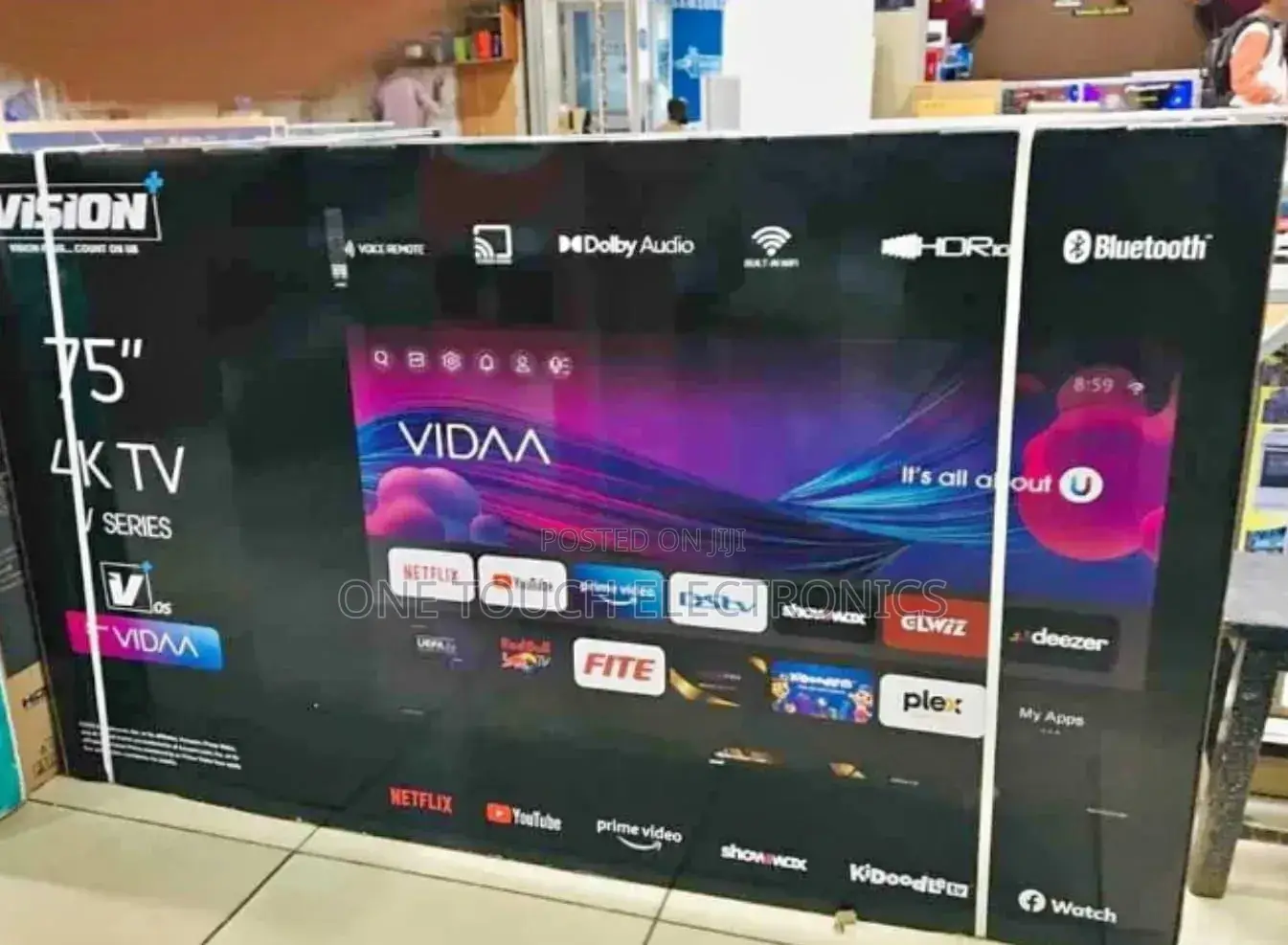 Vision Plus 75 Inch Frameless V+ Os Smart Tv (Vp8875kv)