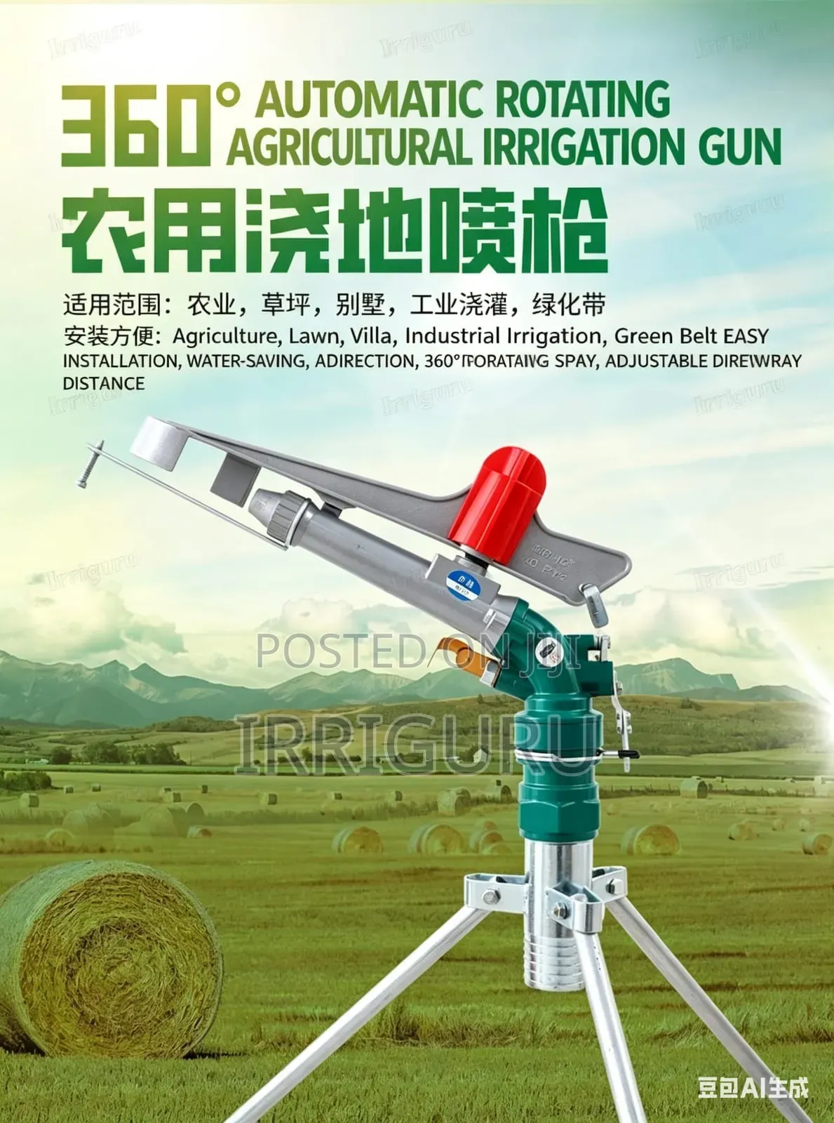 Spray Diameters 40 - 60m