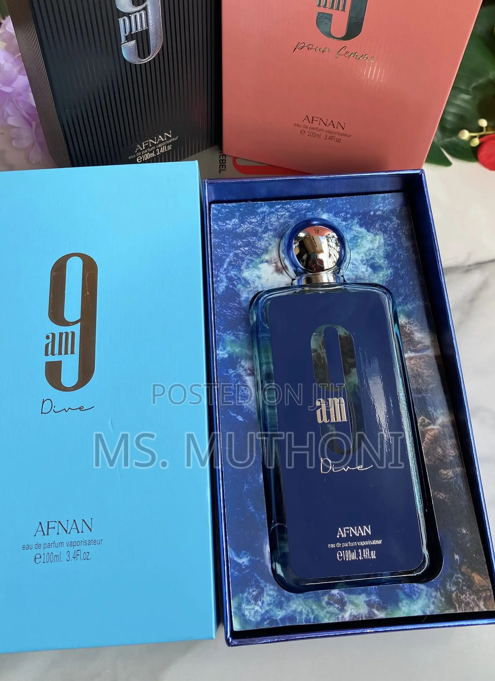 Afnan 9am Dive Eau De Parfum, a Unisex Aromatic Aquatic Fragrance