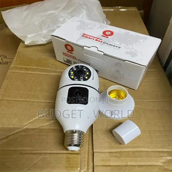 V380 Pro 2mp Wifi Bulb Camera 360° CCTV With Infrared Night Vision