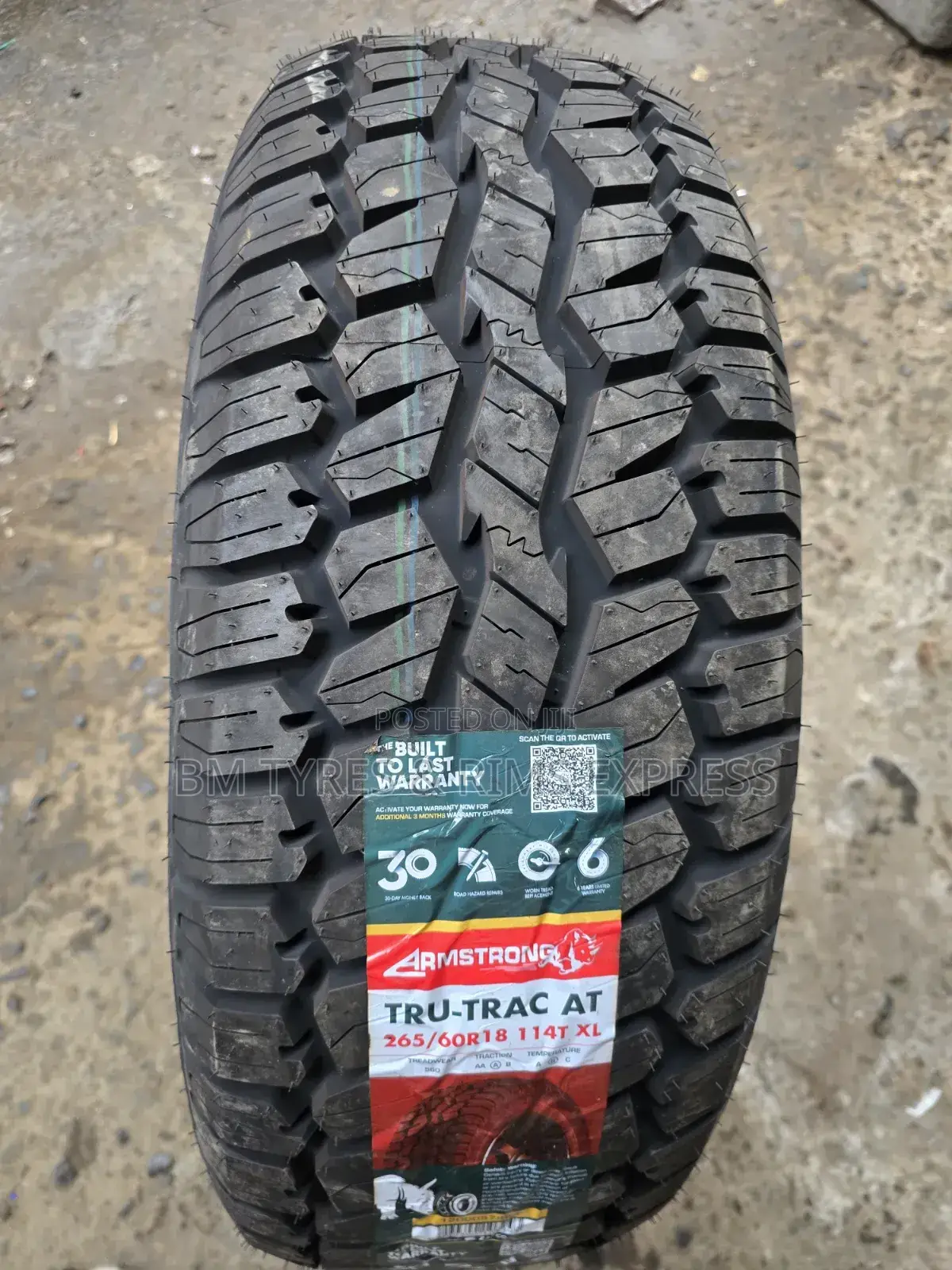 265 /60 R18 Armstrong Tyres (All Terrein)Thailand.