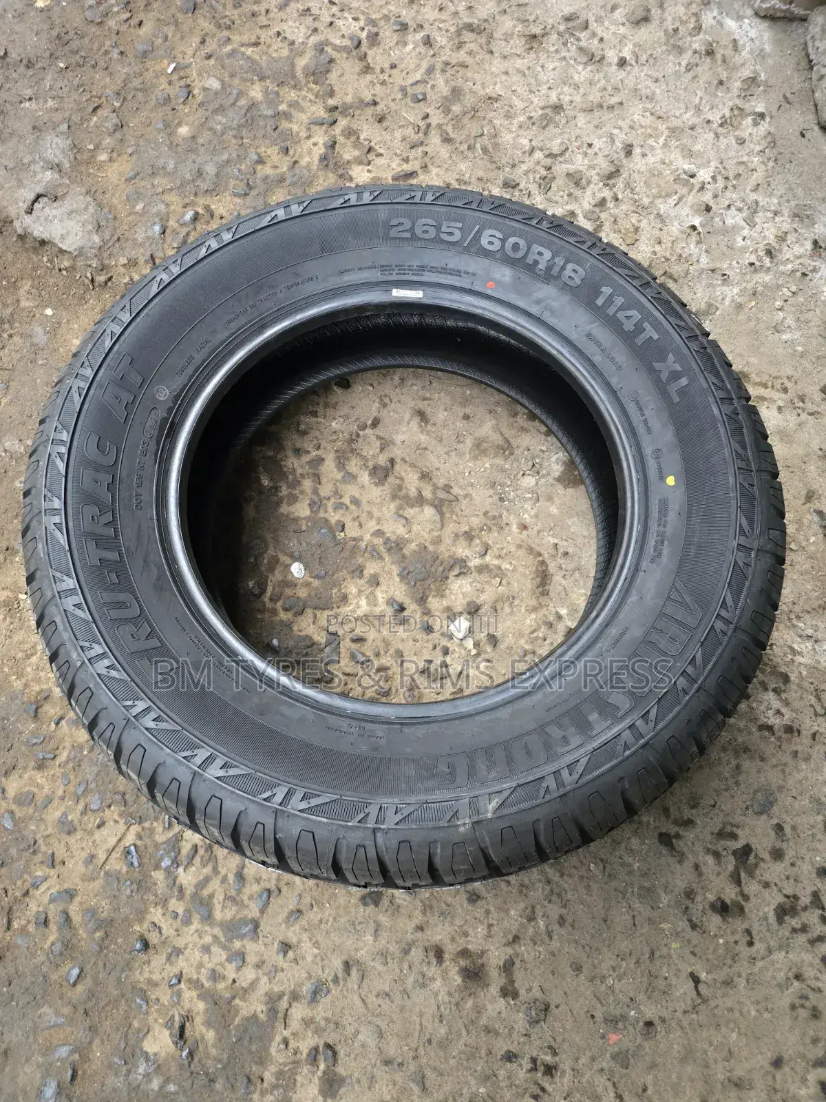 265 /60 R18 Armstrong Tyres (All Terrein)Thailand.