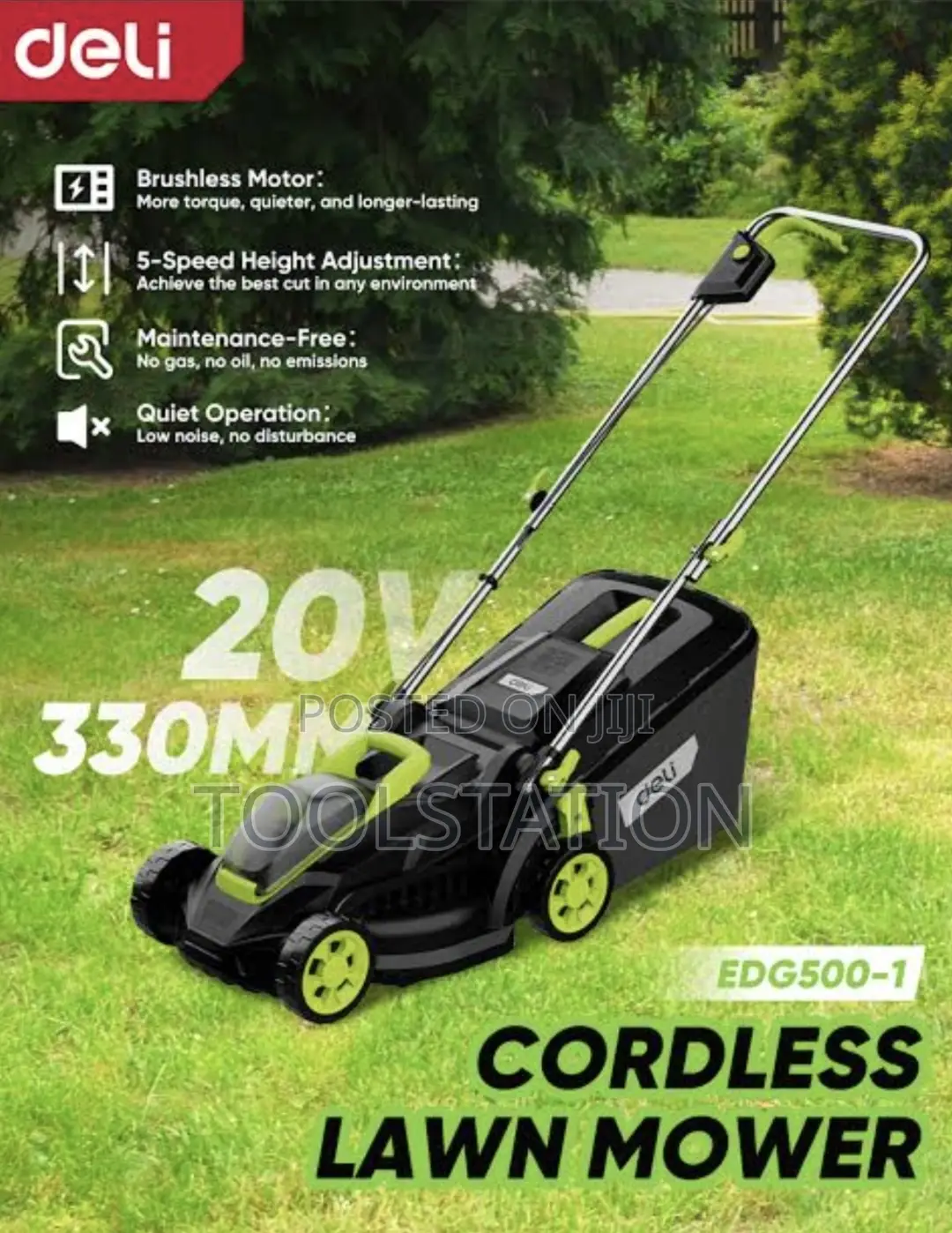 Cordless Lawnmower Brushless Motor Edg500 Deli Tools
