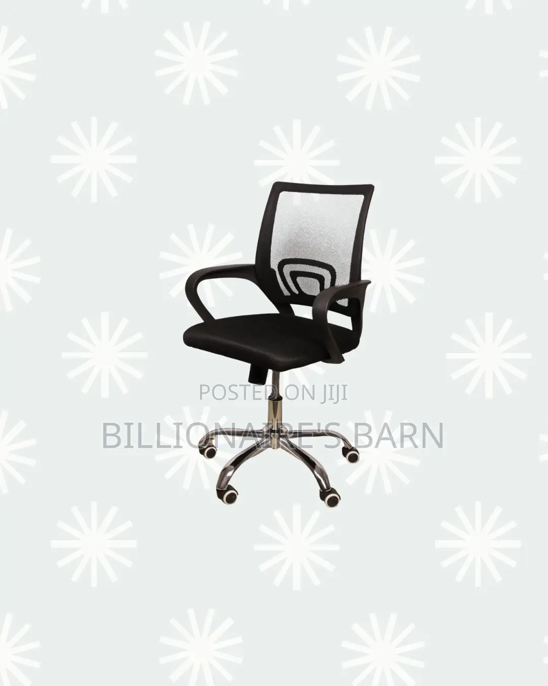 Secretarial Mesh Chair Ergonomic Fabric Seat With Lumbar Comfort