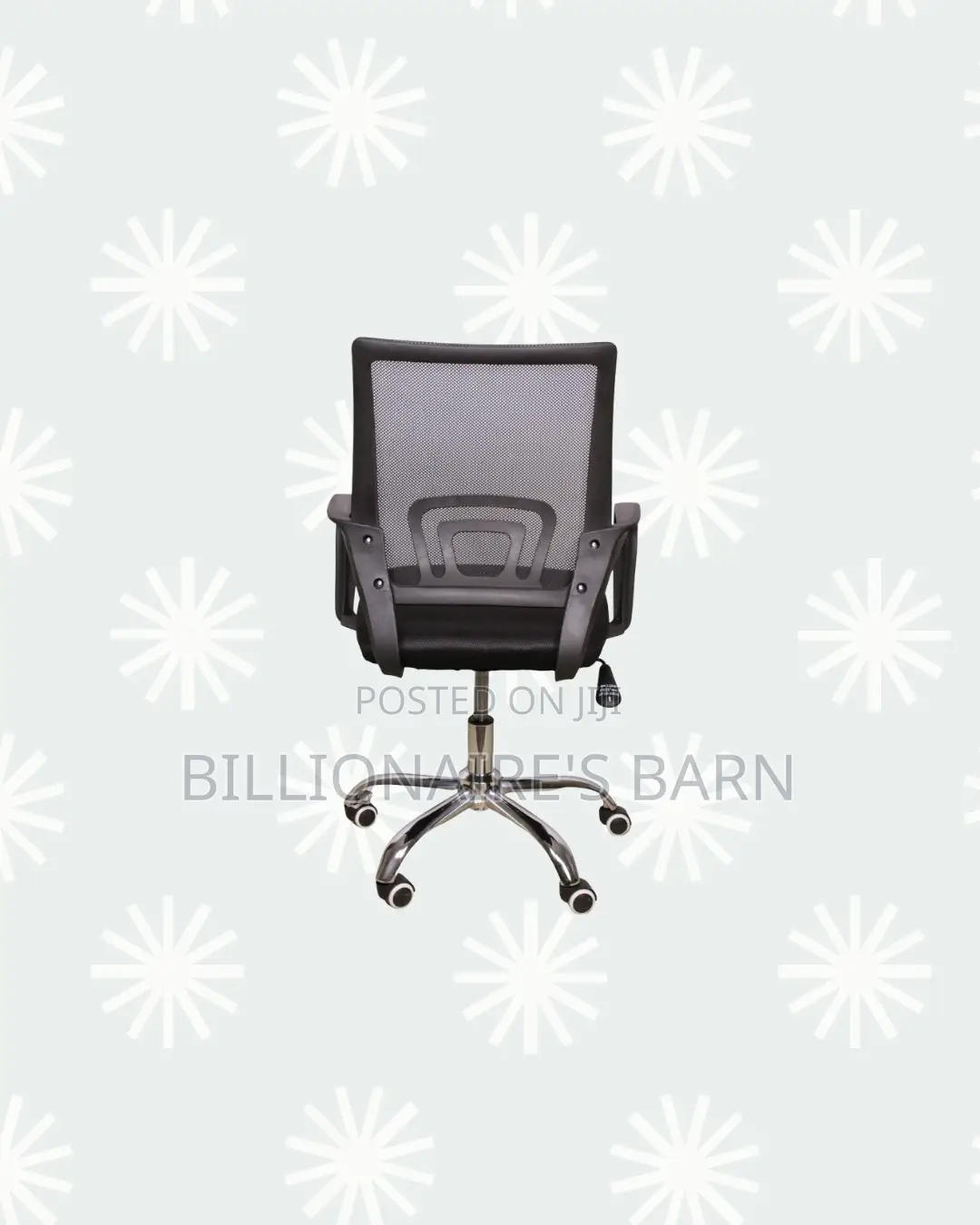 Secretarial Mesh Chair Ergonomic Fabric Seat With Lumbar Comfort