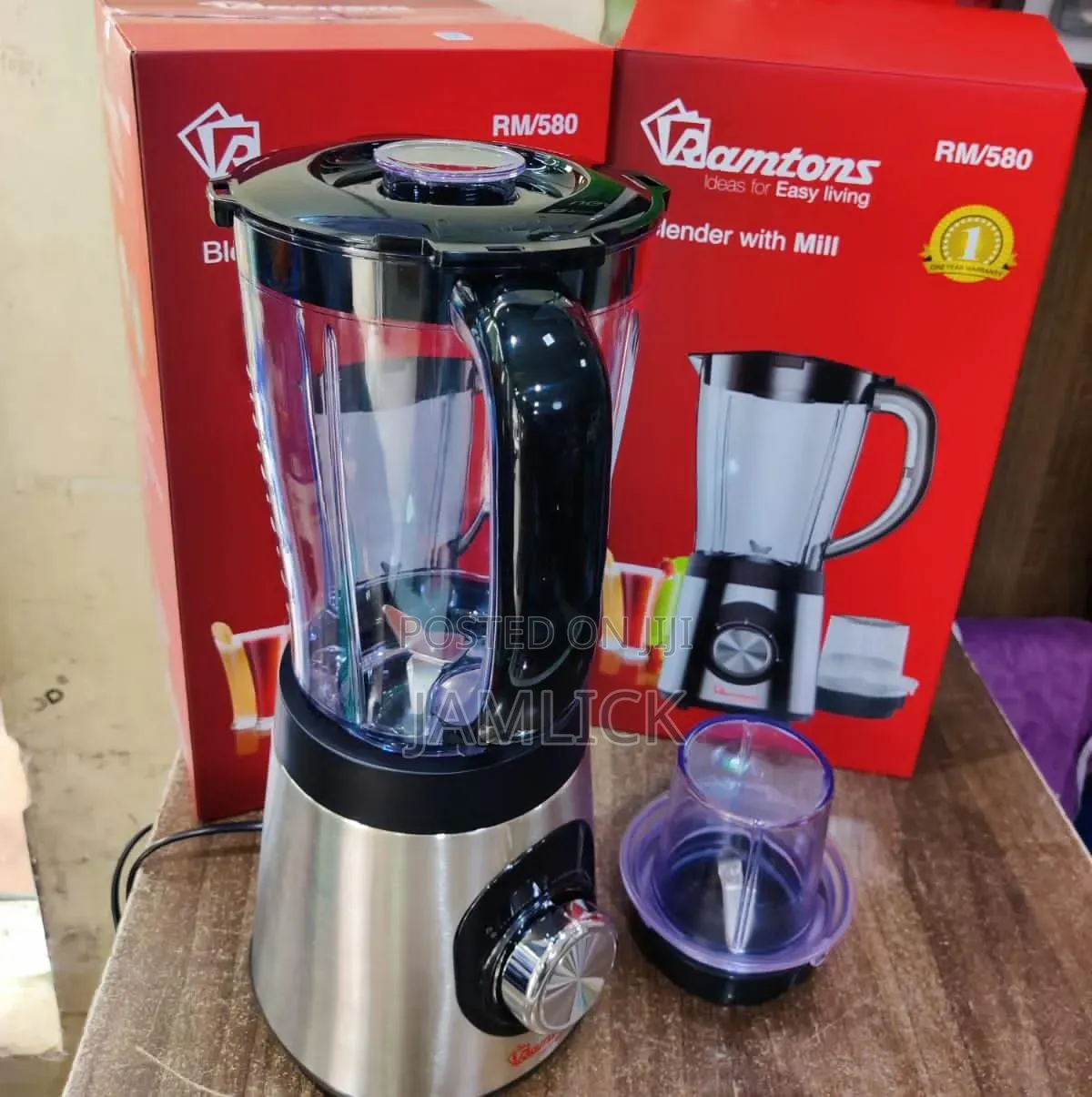 Ramtons Rm 580 2-in-1 Blender 1.5l 500w Copper Motor - Jm
