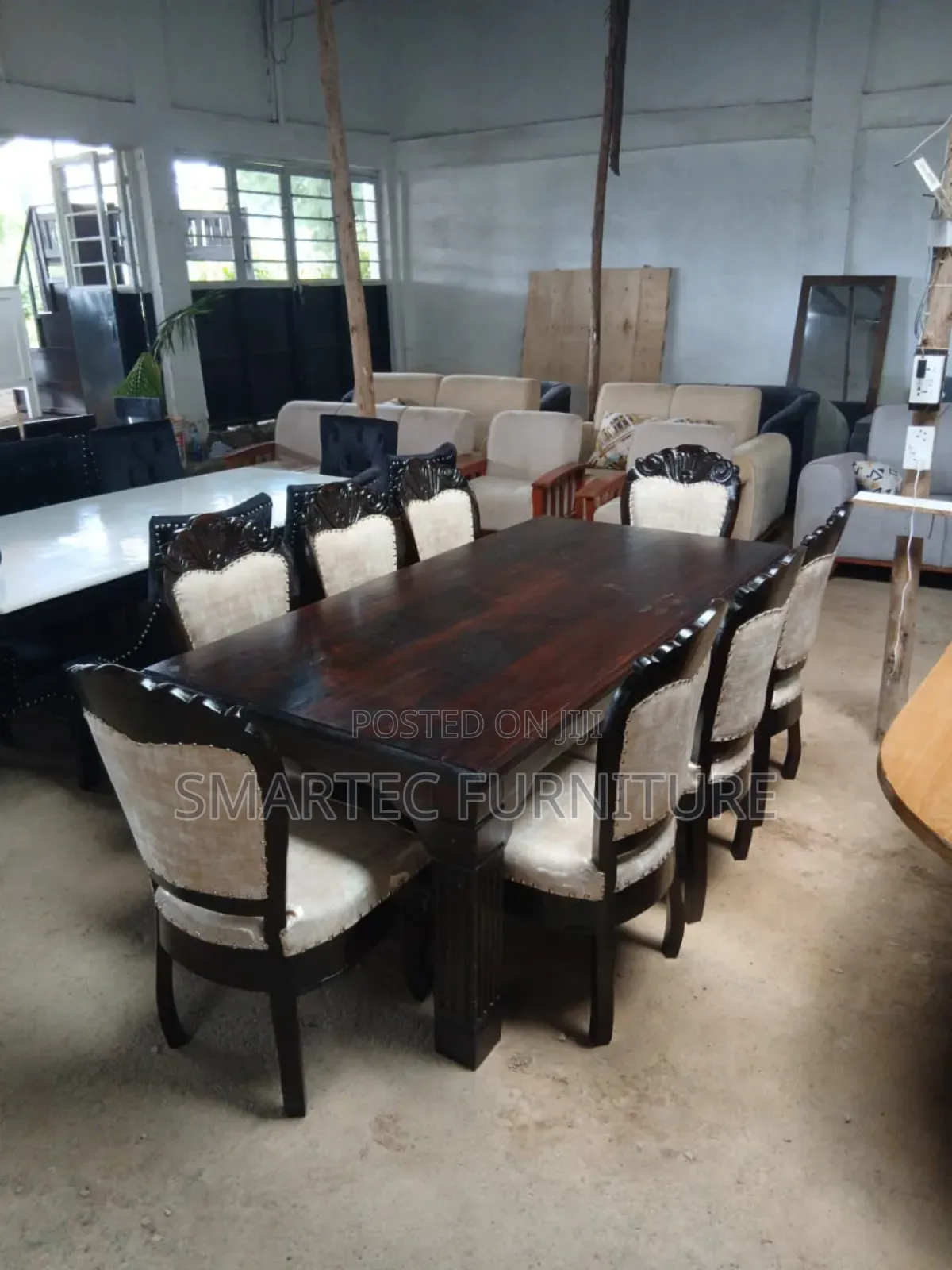 8 Seater Dining Set With Pure Mahogany