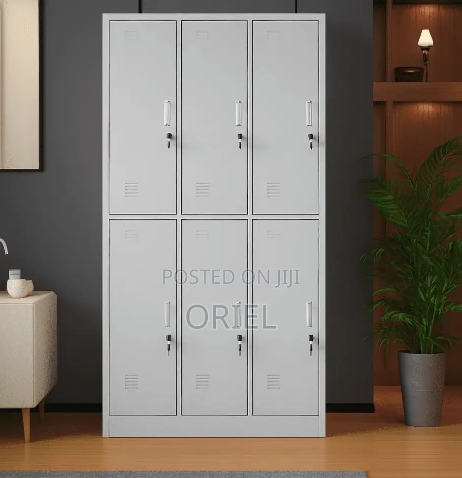 Office Cabinet : Office 6-Door Metallic Steel Cabine