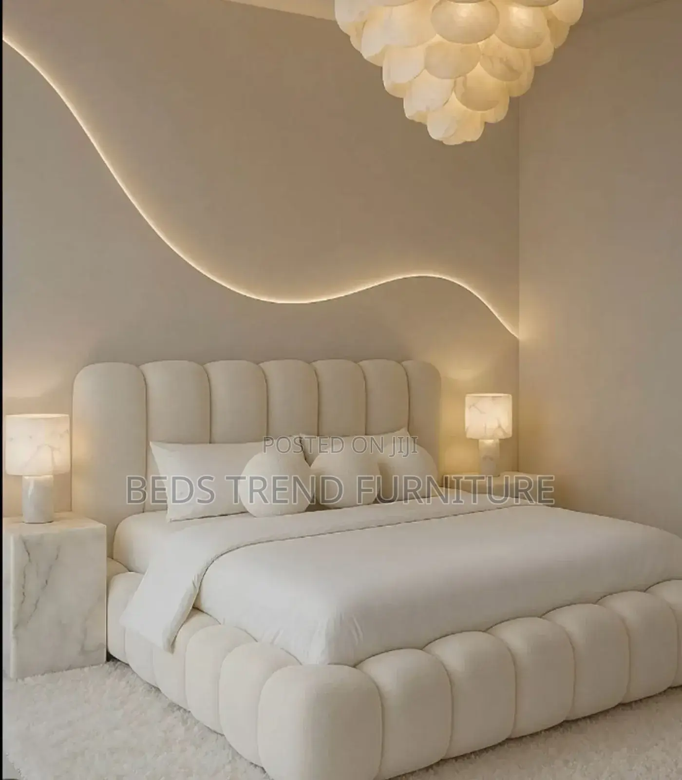 White Bubble Bed 5x6