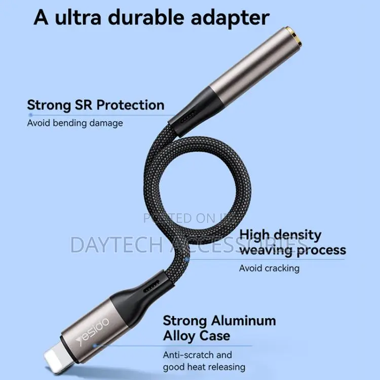 Yesido Yau37 Lightning to 3.5mm Female Audio Adapter