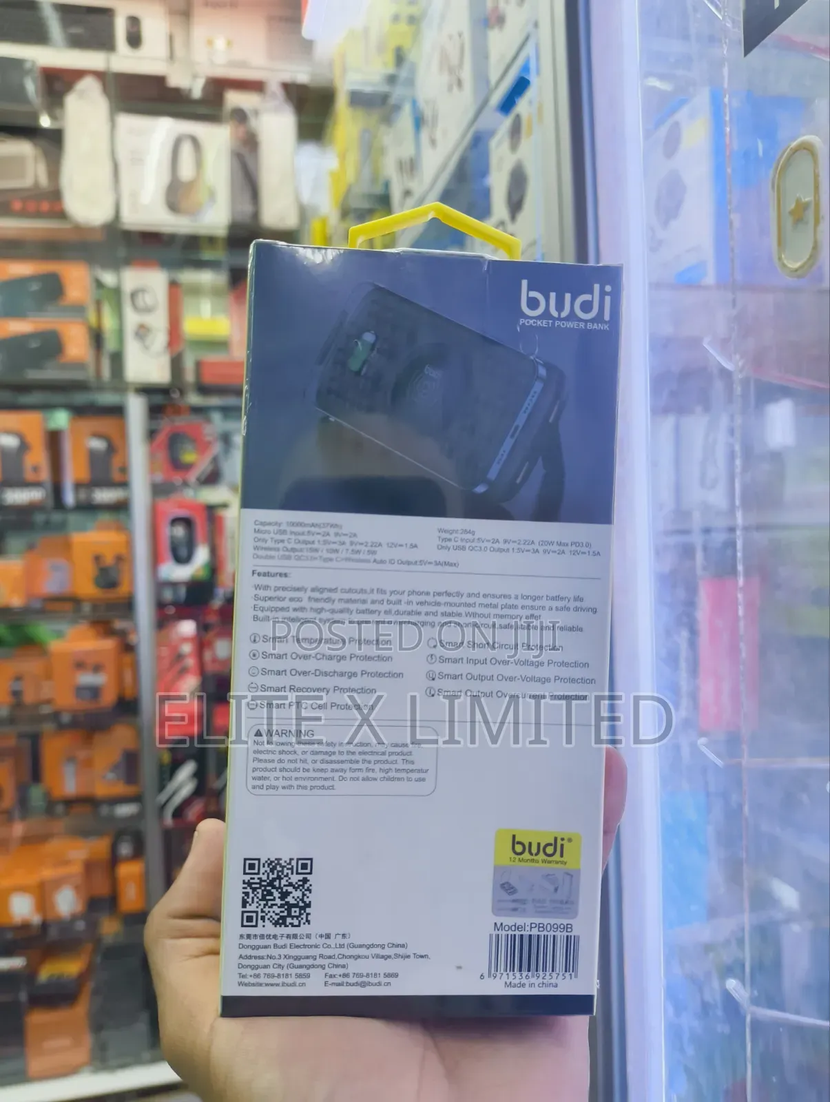 Budi 10000mah Wireless Pocket Powerbank
