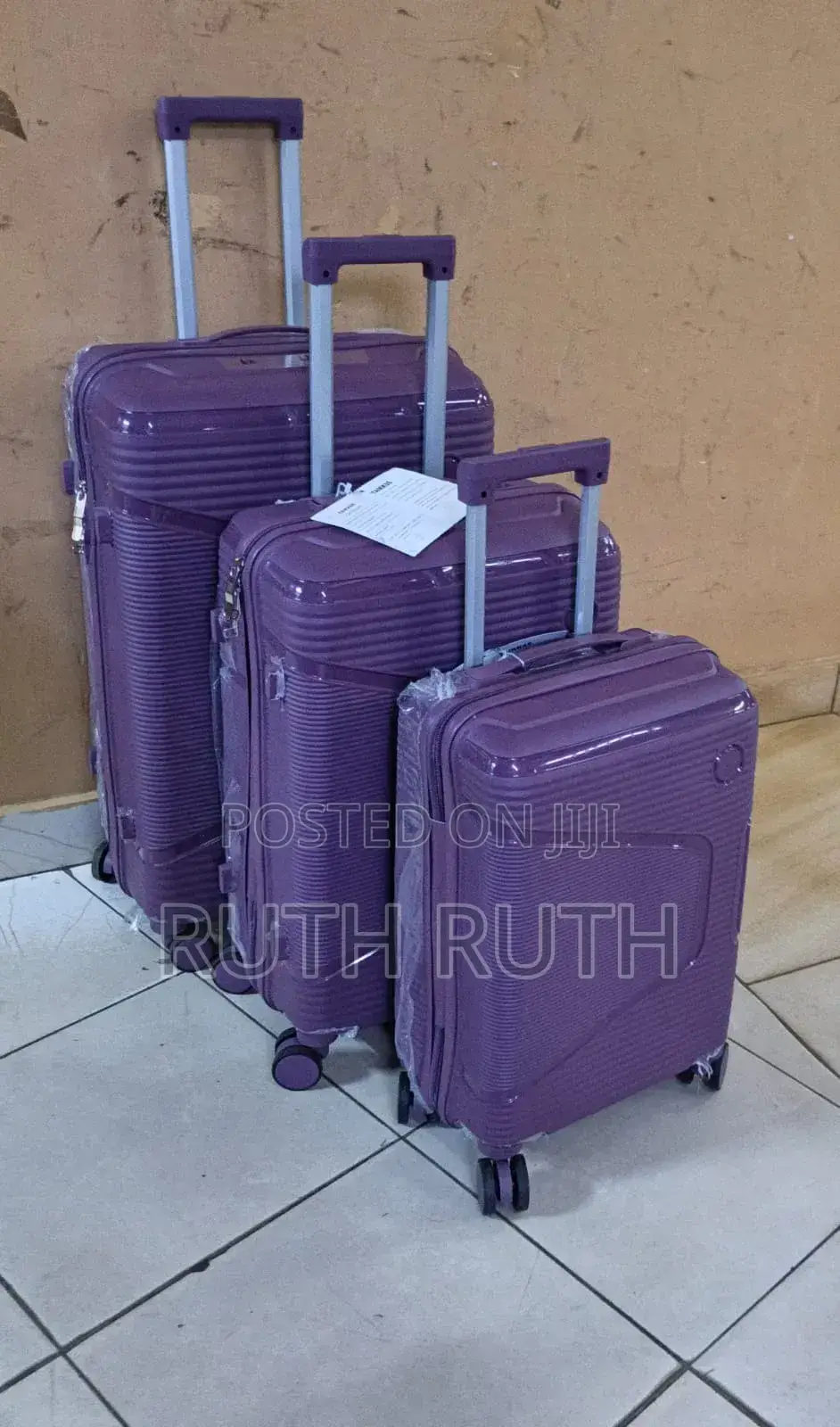 Dark Purple Unbreakable Suitcase Set