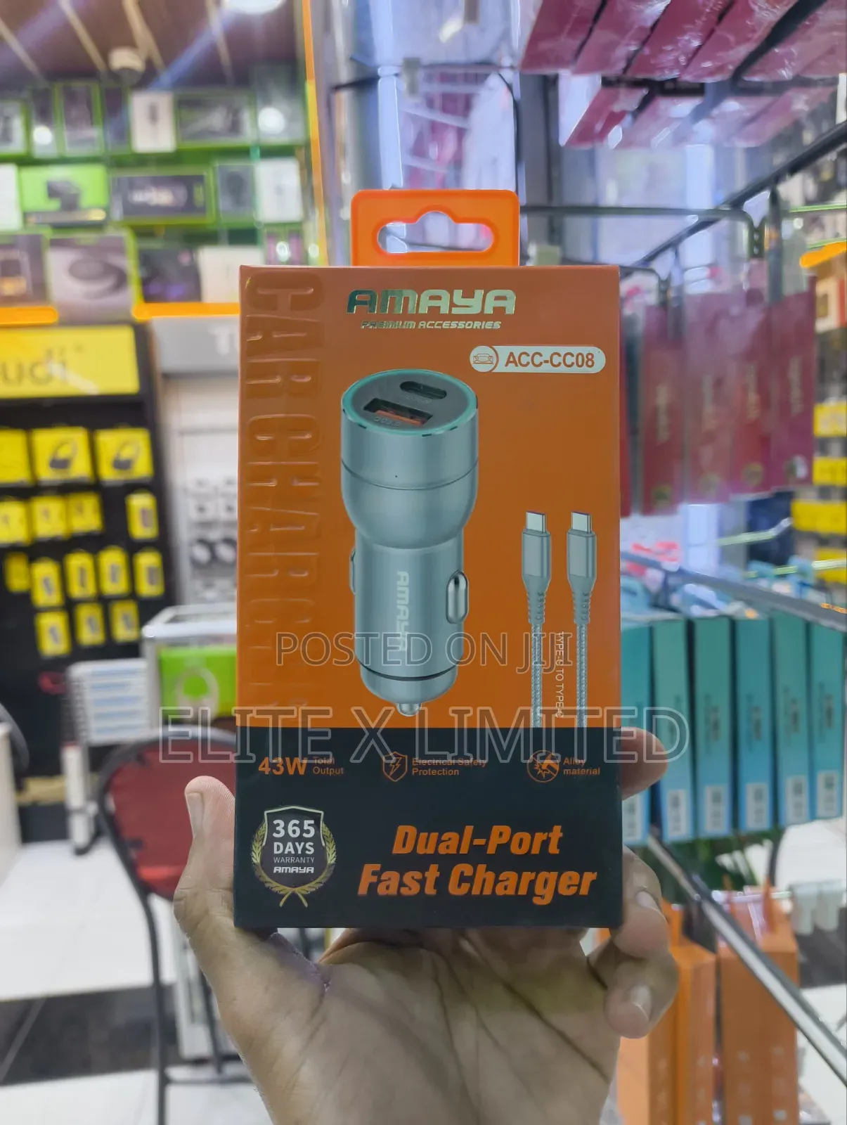Amaya 45w Dual- Port Fast Car Charger