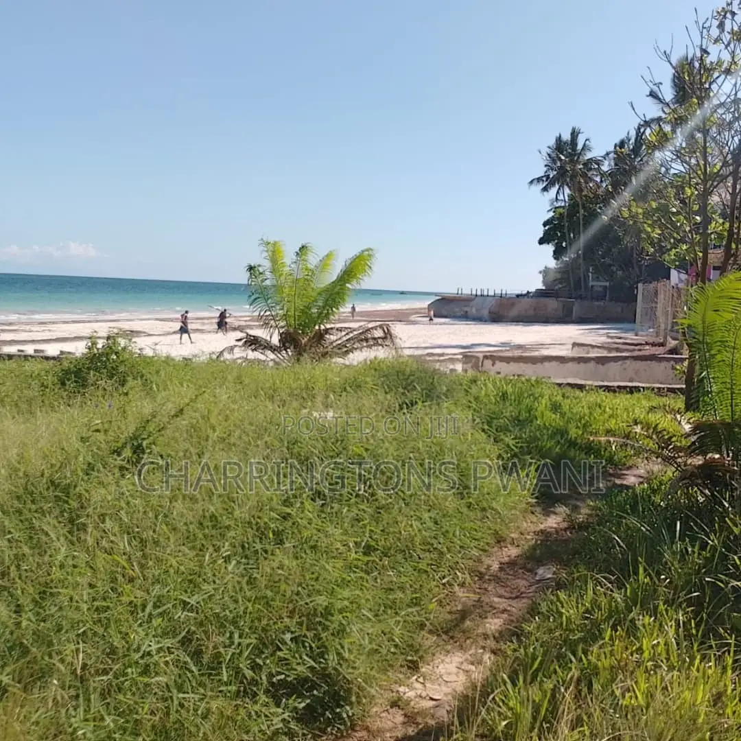 1 Acre Sandy Beachfront | Fenced Serviced | Galu Diani