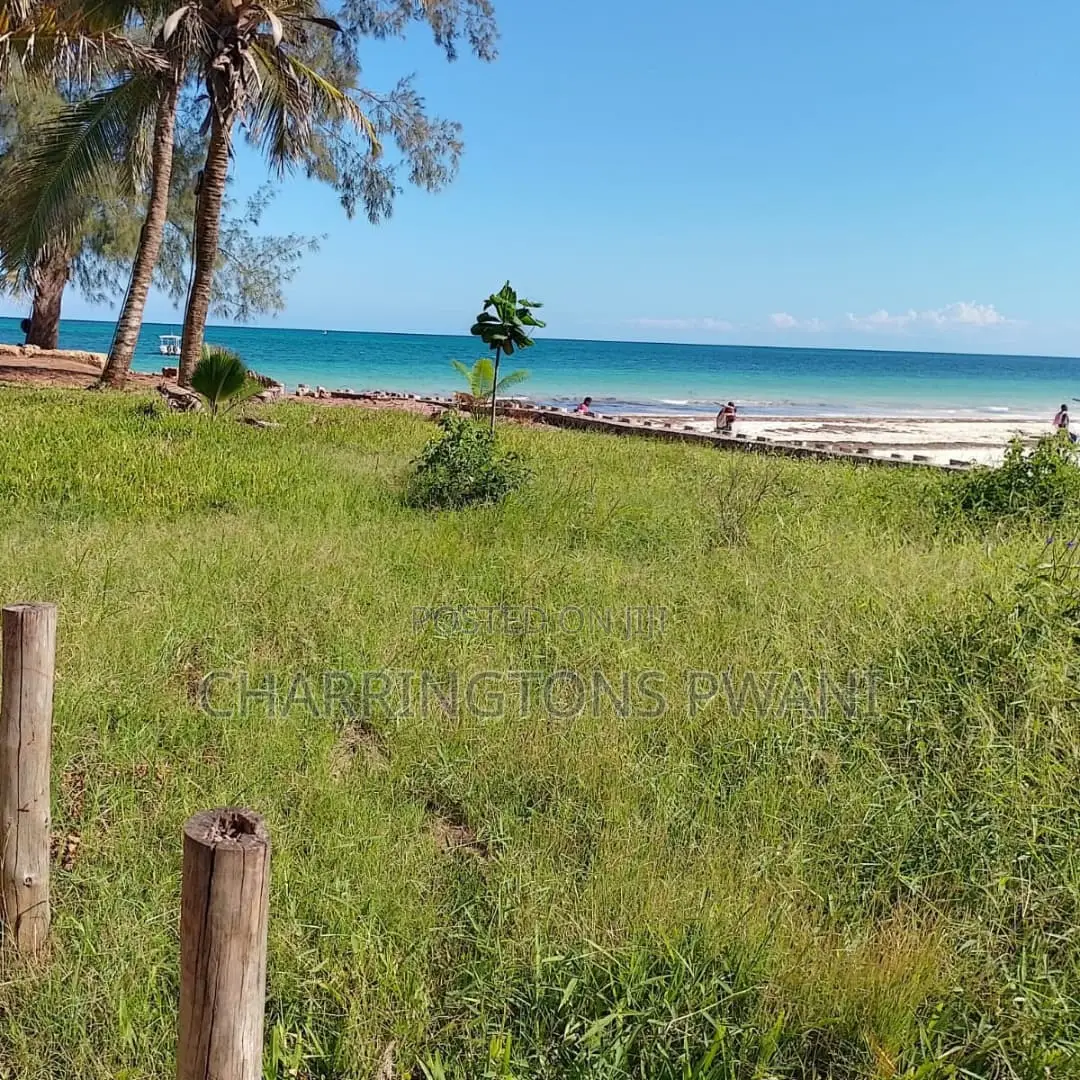 1 Acre Sandy Beachfront | Fenced Serviced | Galu Diani